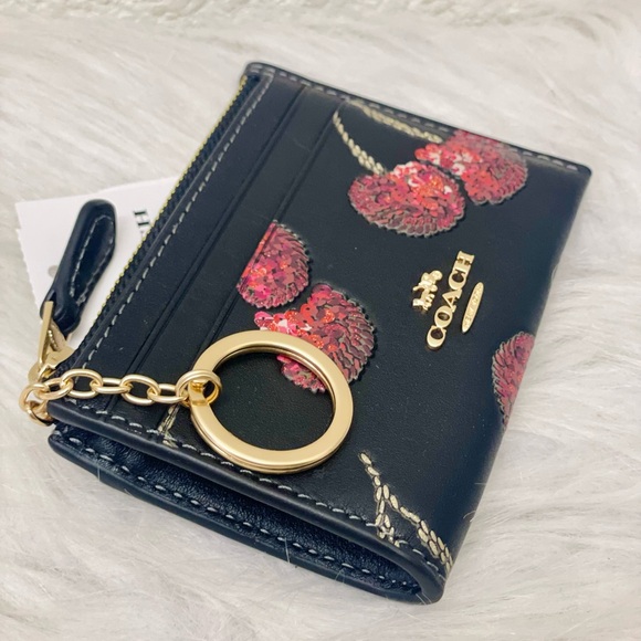 Coach Mini Skinny Id Case With Cherry Print NWT - Picture 4 of 9